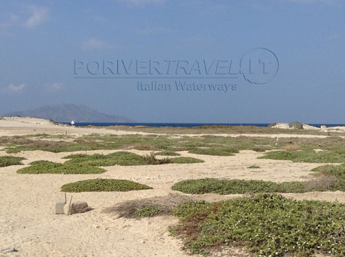 Panorama dall' isola nel Mar Arabico, Oman Sud.